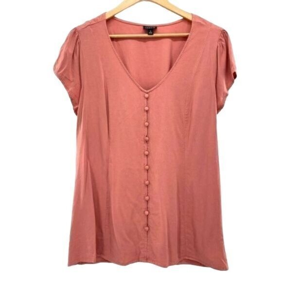 Torrid Stretch Challis Lace-Up Corset Back Top - Picture 1 of 13